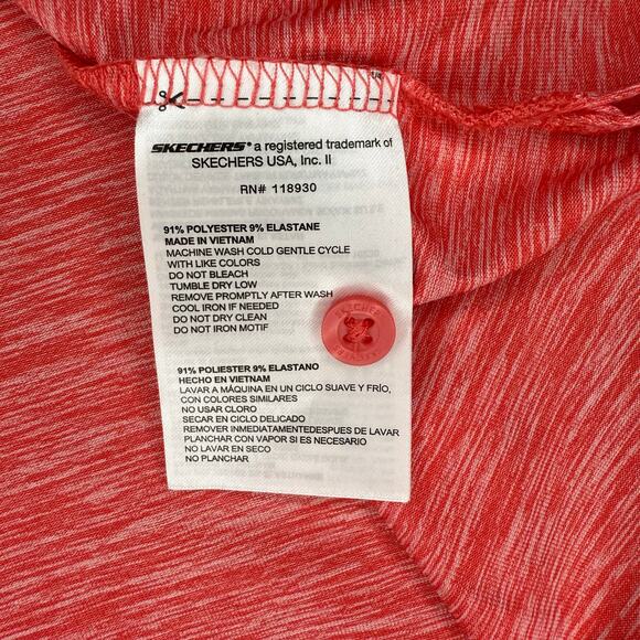 NWT Skechers Diamond Blissful Club Polo Coral Size XS - Picture 3 of 4